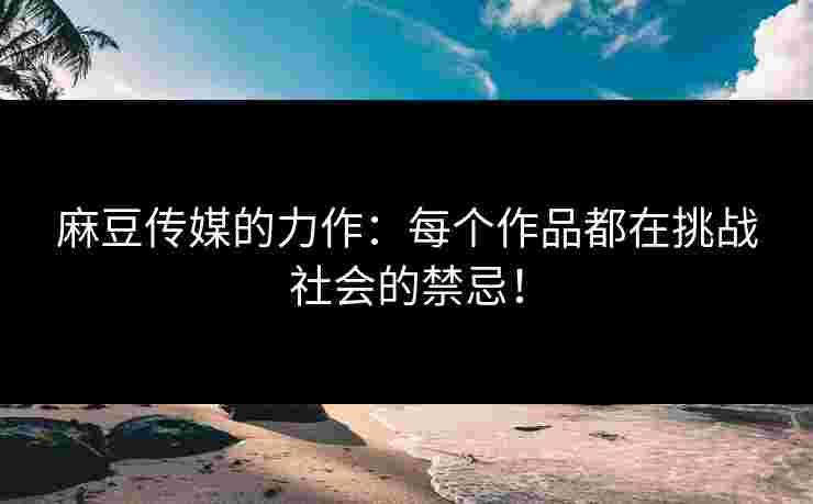 麻豆传媒的力作：每个作品都在挑战社会的禁忌！