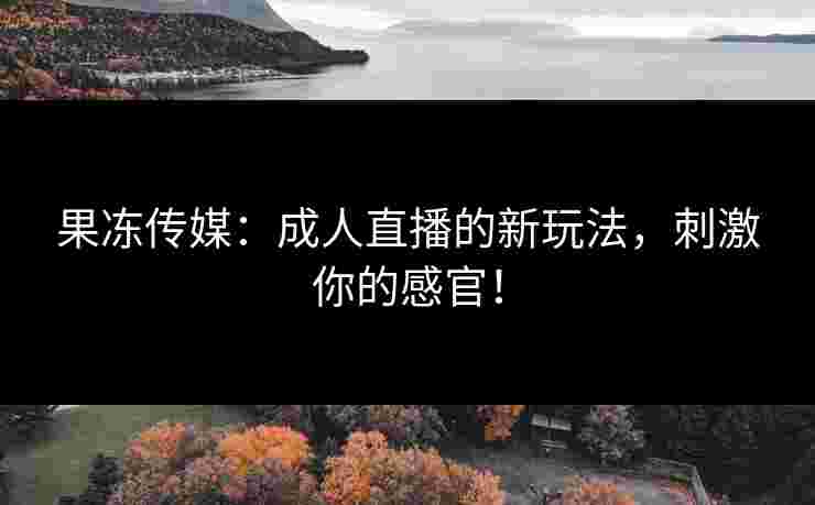 果冻传媒：成人直播的新玩法，刺激你的感官！