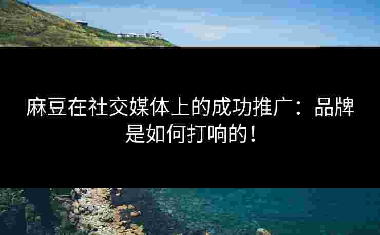 麻豆在社交媒体上的成功推广:品牌是如何打响的! 麻豆在社交媒体上的成功推广:品牌是如何打响的!